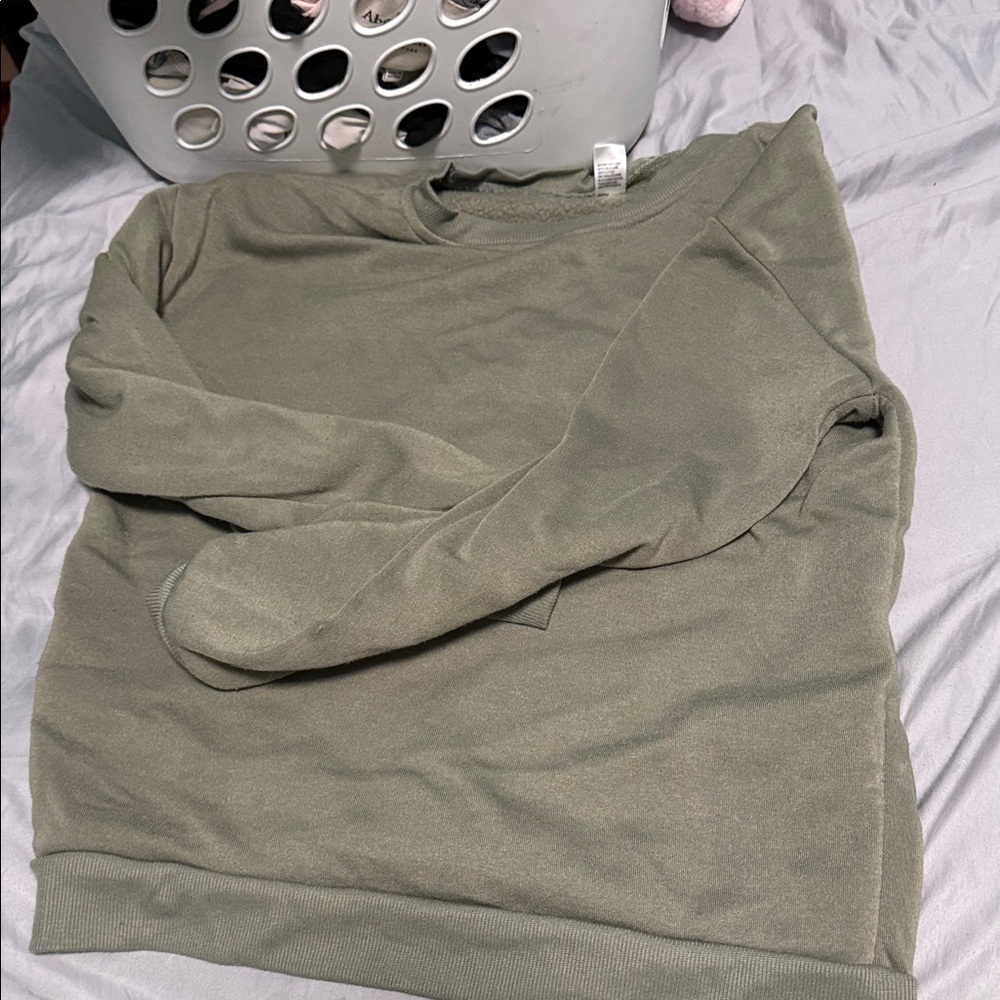 Just Be Sage Green Men's Crewneck Sweater